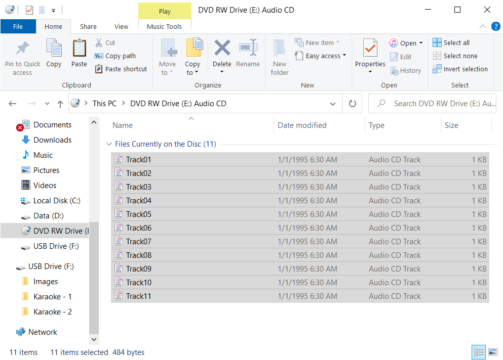 Ripping Disk show as 1 KB File Sizes Ripping Disk show as 1 KB File Sizes