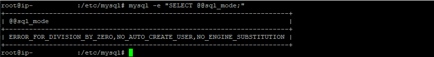 Terminal mysql sql_mode Terminal mysql sql_mode